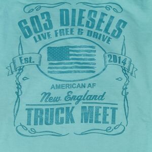 Aqua Blue/green 603 DIESELS Truck Meet Hoodie